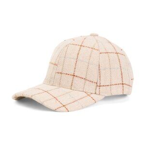 NEW LULLA COLLECTION Plaid Cap in nude for women 825 1t1